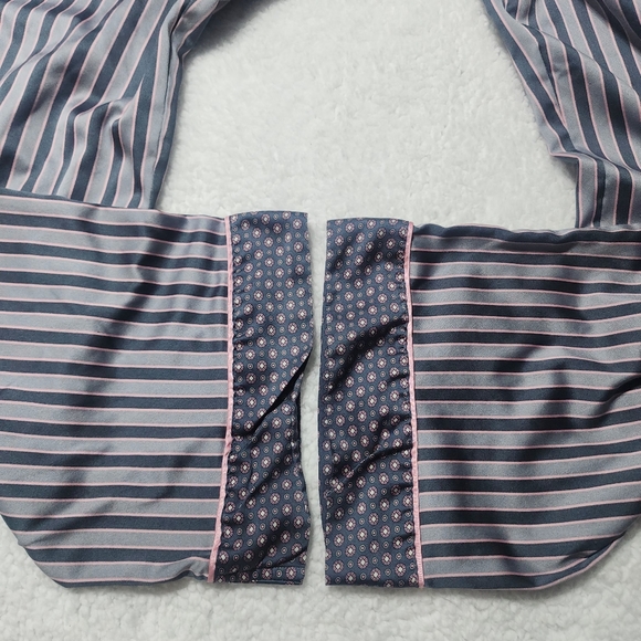 Victoria's Secret Vintage Striped 2 Piece Gray and Pink Pajama Set Size Large - Picture 8 of 15